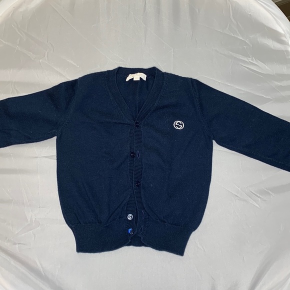 Baby Gucci Button Down Cardigan 9-12 months navy - Picture 1 of 6
